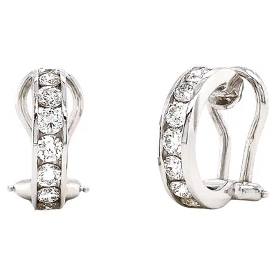 Pre-owned Valentin Magro 18k White Gold Diamond Hoop Earrings