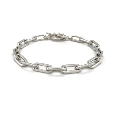 Pre-owned Valentin Magro 18k White Gold Faceted Link Chain Bracelet