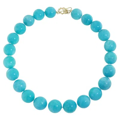 Pre-owned Valentin Magro 18k Yellow Gold Amazonite Necklace