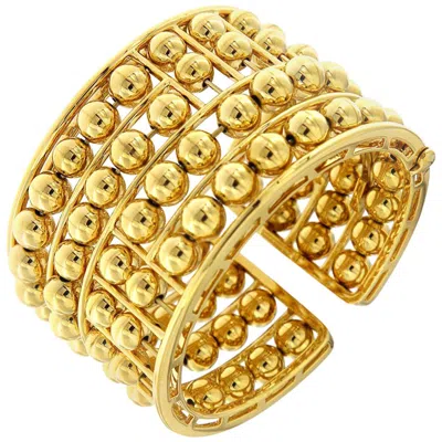 Pre-owned Valentin Magro 18k Yellow Gold Four Row Floating Ball Bracelet