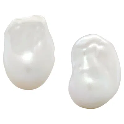 Pre-owned Valentin Magro 18k Yellow Gold Freshwater Baroque Pearl Clip-on Earrings