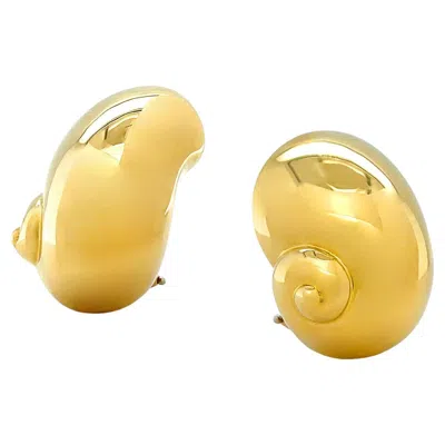 Pre-owned Valentin Magro 18k Yellow Gold Nautilus Clip-on Earrings
