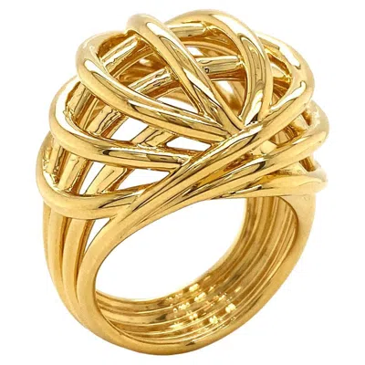 Pre-owned Valentin Magro 18k Yellow Gold Oval Swing Ring