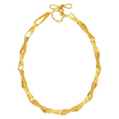 Pre-owned Valentin Magro 18k Yellow Gold Ribbon Link Necklace