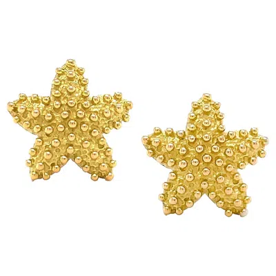 Pre-owned Valentin Magro 18k Yellow Gold Starfish Earrings