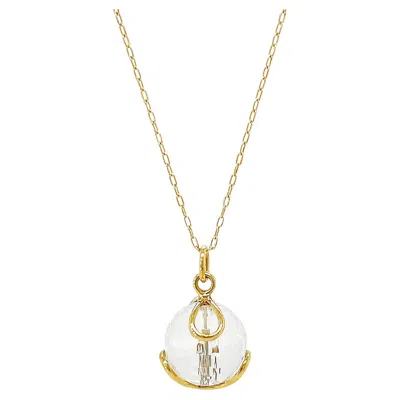 Pre-owned Valentin Magro 18k Yellow Gold White Crystal Pendant
