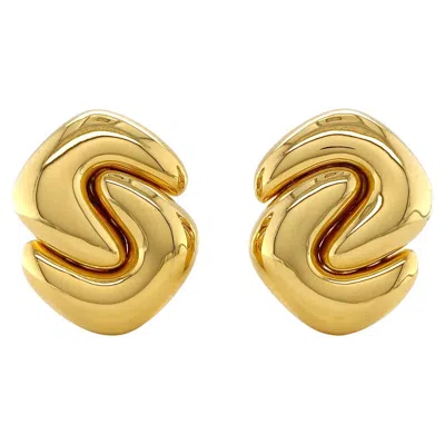 Pre-owned Valentin Magro 18k Yellow Small Gold Duo U Shaped Earrings