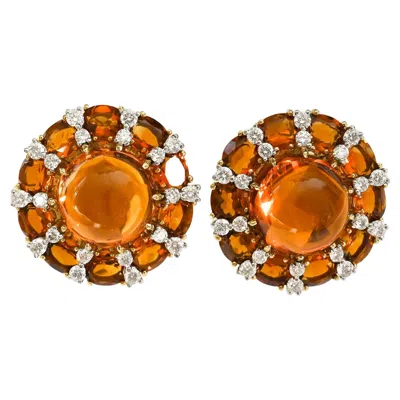Pre-owned Valentin Magro Citrine And Diamond Earrings In Multi