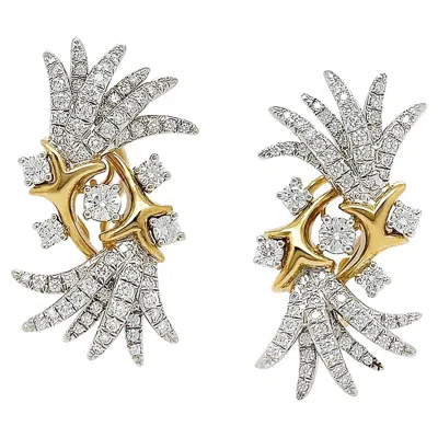 Pre-owned Valentin Magro Fountain Of Dazzle Diamond Earrings In Multi