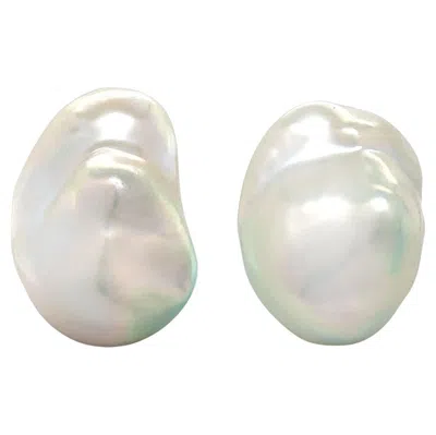 Pre-owned Valentin Magro Freshwater Baroque Pearl 18k Yellow Gold Earrings