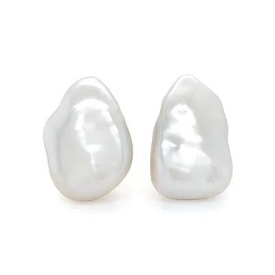Pre-owned Valentin Magro Freshwater Baroque Pearl 18k Yellow Gold Earrings