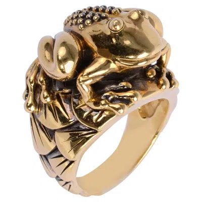 Pre-owned Valentin Magro Gold Frog Ring In Multi