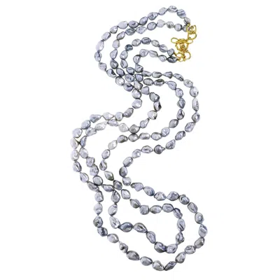 Pre-owned Valentin Magro Keshi Pearl Two Strand 18k Yellow Gold Necklace