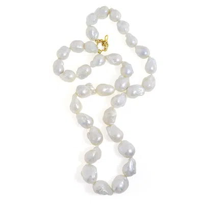 Pre-owned Valentin Magro Large Freshwater Baroque Pearl 18k Yellow Gold Necklace