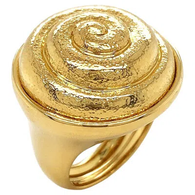 Pre-owned Valentin Magro Textured 18k Yellow Gold Snail Ring