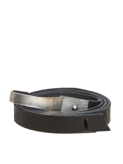 Valentina Banella Mini Leather Belt In Brown