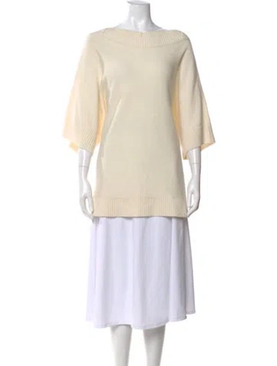 Pre-owned Valentina Kova Cashmere Bateau Neckline Sweater In Neutral