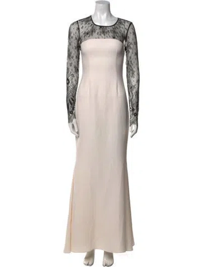 Pre-owned Valentina Kova Crew Neck Long Dress In Neutral