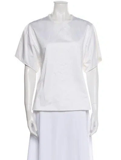 Pre-owned Valentina Kova Crew Neck Short Sleeve T-shirt In White