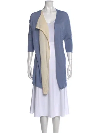 Pre-owned Valentina Kova Open Front Sweater In Blue
