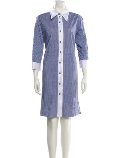 Pre-owned Valentina Kova Plaid Print Knee-length Dress In Multi