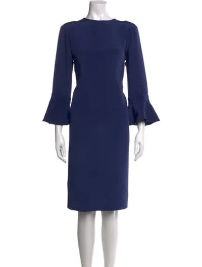 Pre-owned Valentina Kova Silk Knee-length Dress In Blue