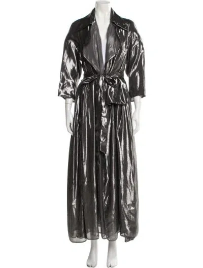 Pre-owned Valentina Kova Silk Trench Coat In Multi