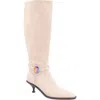 Valentina Rangoni Diana Snip Toe Boot In Nude Cashmere