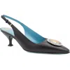 Valentina Rangoni Docile Slingback Kitten Heel Pump In Black Etolle Este