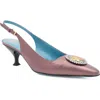 Valentina Rangoni Docile Slingback Kitten Heel Pump In Virgo Etoile Este
