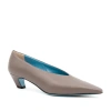 Valentina Rangoni Elegant Vespero Oat Parm Leather Pumps For Women In Gray