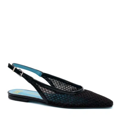 Valentina Rangoni Giulia Sling Bakck Flat In Black
