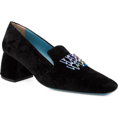 Valentina Rangoni Mattina Loafer Pump In Black Mastrop