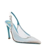 Valentina Rangoni Rea Mesh Slingback In Silver Nadira