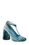 Valentina Rangoni Tenera T-strap Pump In Blue