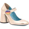 Valentina Rangoni Women's Neutrals / Gold Tonda Ankle Pump Cassandra Etoile In Cassandra Etoile