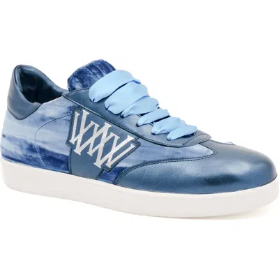 Valentina Rangoni Valetta  Lace Up Sneaker In White/flame