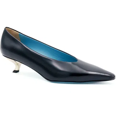 Valentina Rangoni Vamp Low Heel Fashion Pump In Black Mousse