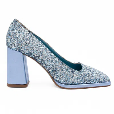 Valentina Rangoni Women's Blue Larice Pump Sky Glitter/aris