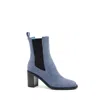Valentina Rangoni Women's Blue Petalo Double Gored Bootie - Blu Nabuk In Blue