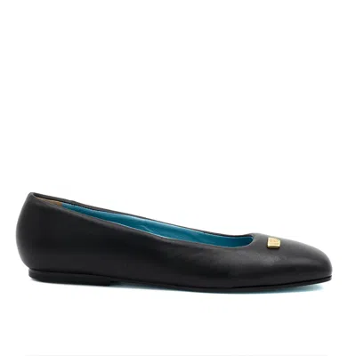 Valentina Rangoni Women's Buccola Flat Black Parmasoft