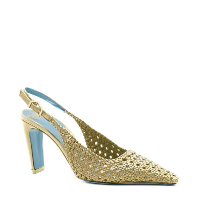 Valentina Rangoni Women's Farone Gold Woven Pump In Multi