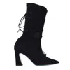 Valentina Rangoni Women's Fata Mid Calf Boot Black Camoscio In Black