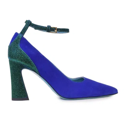 Valentina Rangoni Women's Fosca Pump W/strp Blue Cash/menta Nad