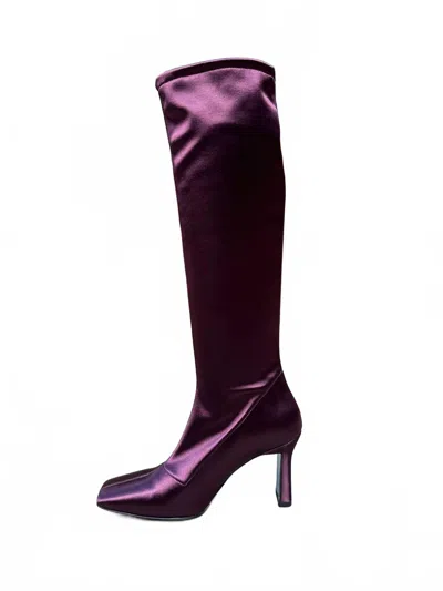 Valentina Rangoni Women's Leonida Knee High Heeled Boots In Plum In Purple