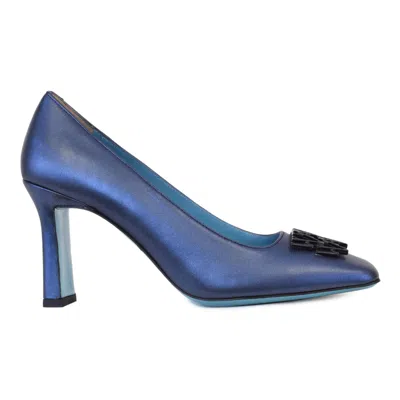 Valentina Rangoni Women's Logo Pump Eclipse Blue Pearl