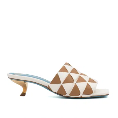 Valentina Rangoni Women's Neutrals / White / Brown Vicky Milk Almond Parm In White/brown