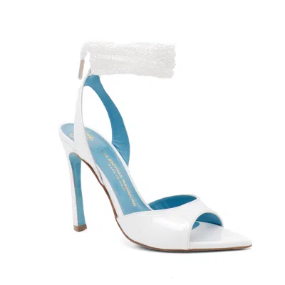Valentina Rangoni Women's Seth Ankle Tie White In Blue