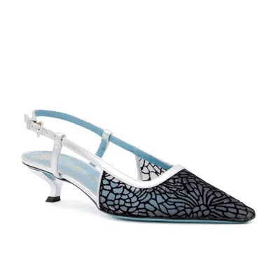 Valentina Rangoni Women's Vortice Mesh Sling - Black&silver