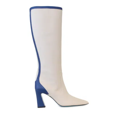 Valentina Rangoni Women's White Frama Tall Boot Foam/blue Parmasoft In Neutral